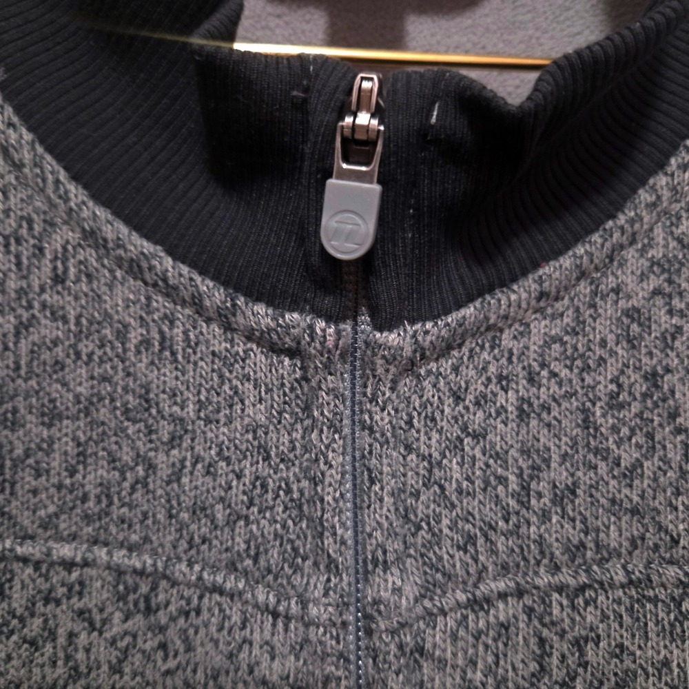 Novara Men's Large Heathered Gray Full Zip Long Sleeve Pullover Fleece Sweater - Picture 7 of 11
